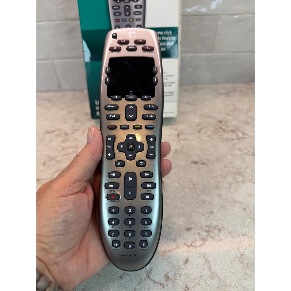 Logitech Harmony 650 Universal Remote Control Color Screen Silver 915-000159